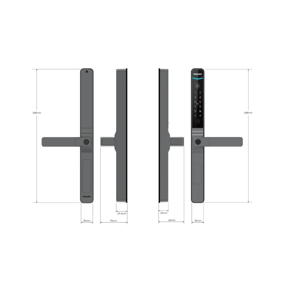 Philips 611-1HBS Dual-Sided Smart Lock - Image 4