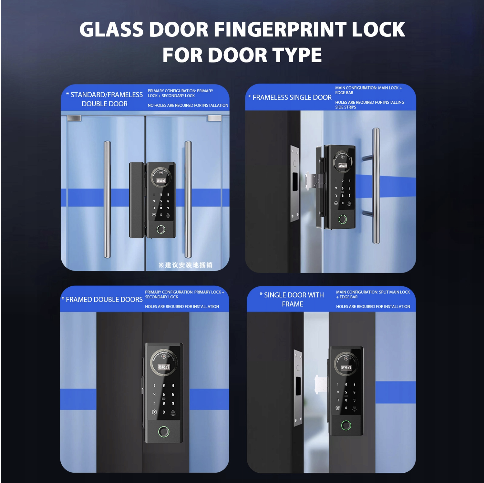 Glass door installation